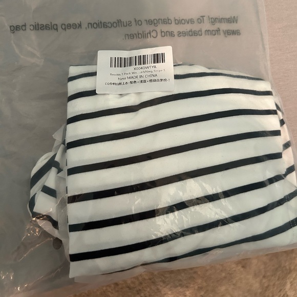 NWT Striped Short Sleeve Nursing Shirt - Picture 3 of 4